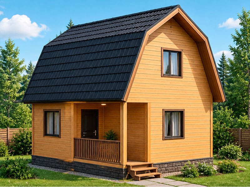 ТБС-14. Проект двухэтажного дома из бруса 6х6